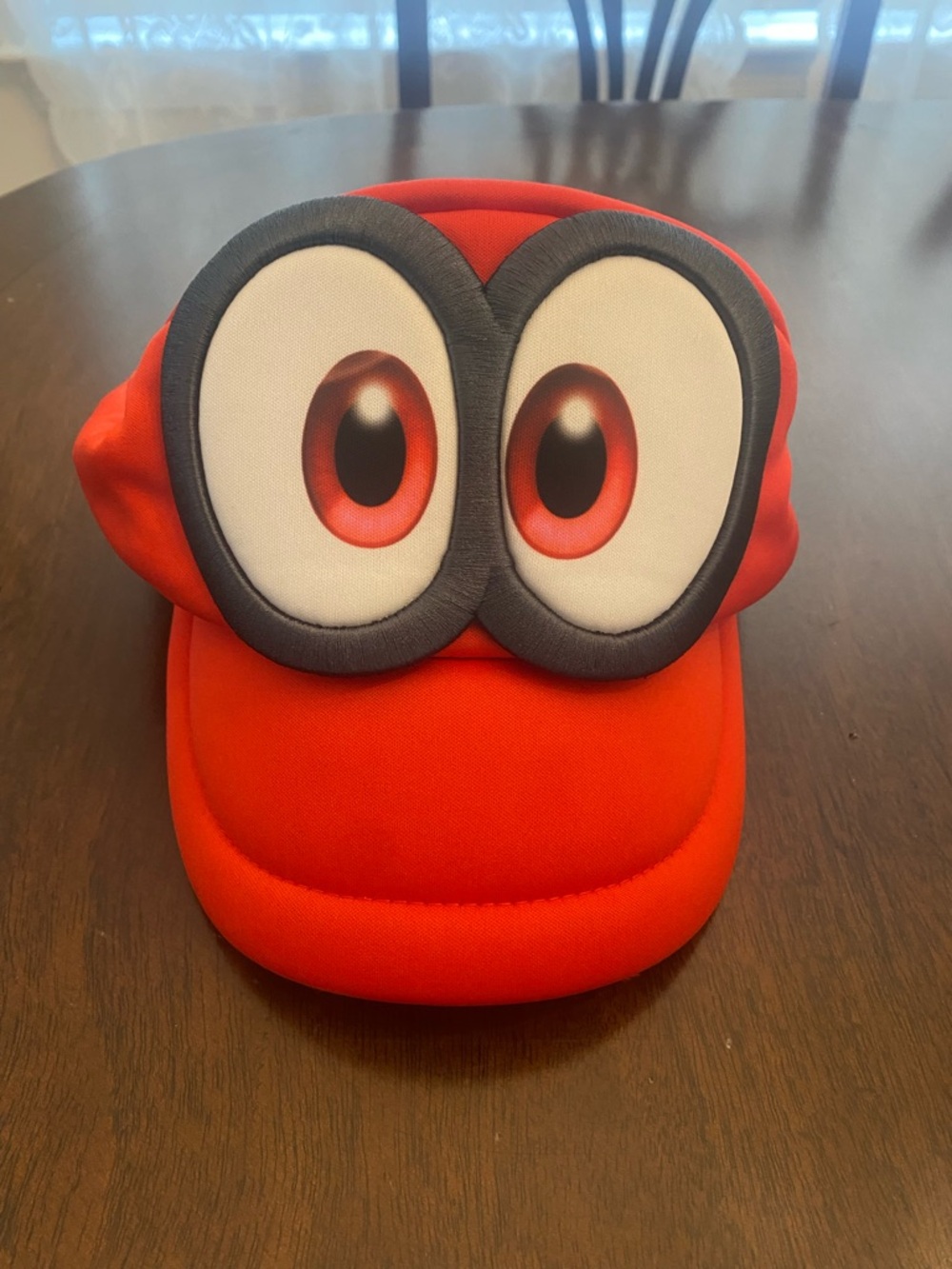 Nintendo Bright Red and Orange Youth Cap with Super Mario Odyssey Label